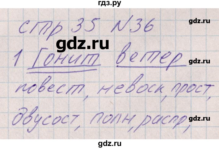 ГДЗ по русскому языку 8 класс Богданова рабочая тетрадь   часть 1 / упражнение - 36, Решебник